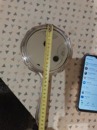 Espejo vintage plateado siglo XX