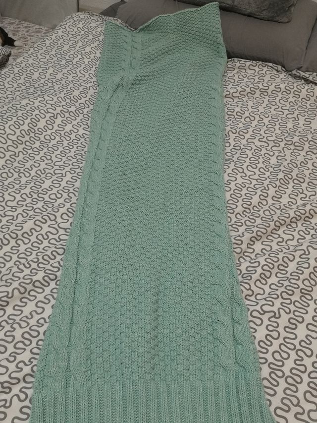 Manta cola sirena verde mint