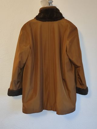 Abrigo vintage piel sintetica reversible