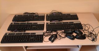 Pack 5 teclados HP KB-0316 y 5 ratones HP HQ-TRE