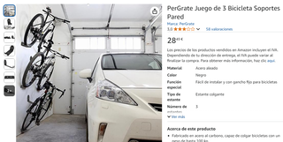 Soporte de pared para bicicletas