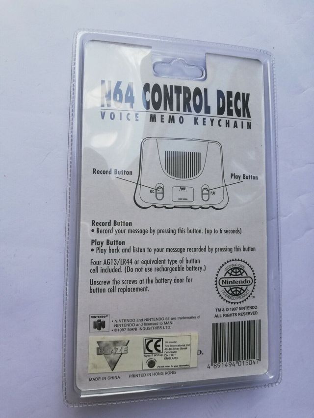 Portachiavi memo vocale Console Nintendo 64 N64