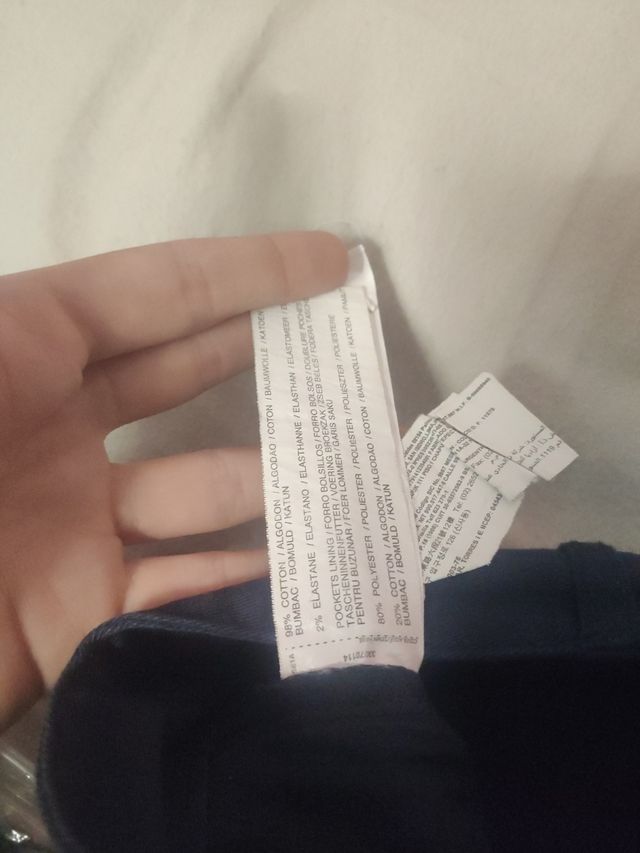 Pantalon azul oscuro mango