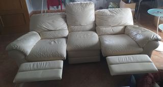 Sofa piel de 3 plazas