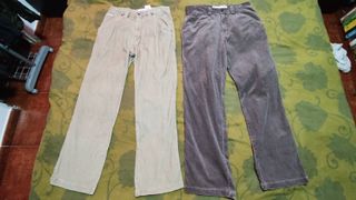 2 pantalones pana Columbia marrón beige, talla 34 