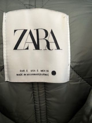 Parka verde Zara