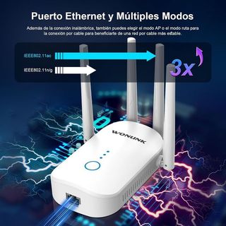 WONLINK Amplificador Señal WiFI Repetidor 1200MBPS