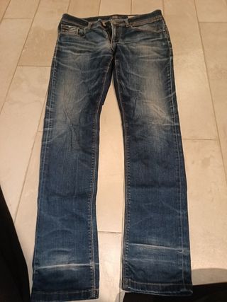 Jeans vintage cotone dritti uomo