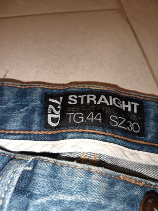 Jeans vintage cotone dritti uomo