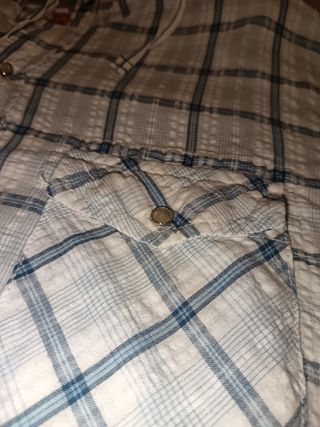 Camicia maniche corte a quadri cotone