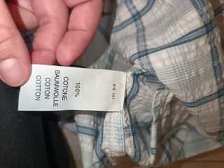 Camicia maniche corte a quadri cotone