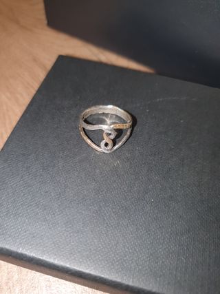 Anillo plata y bronce infinito
