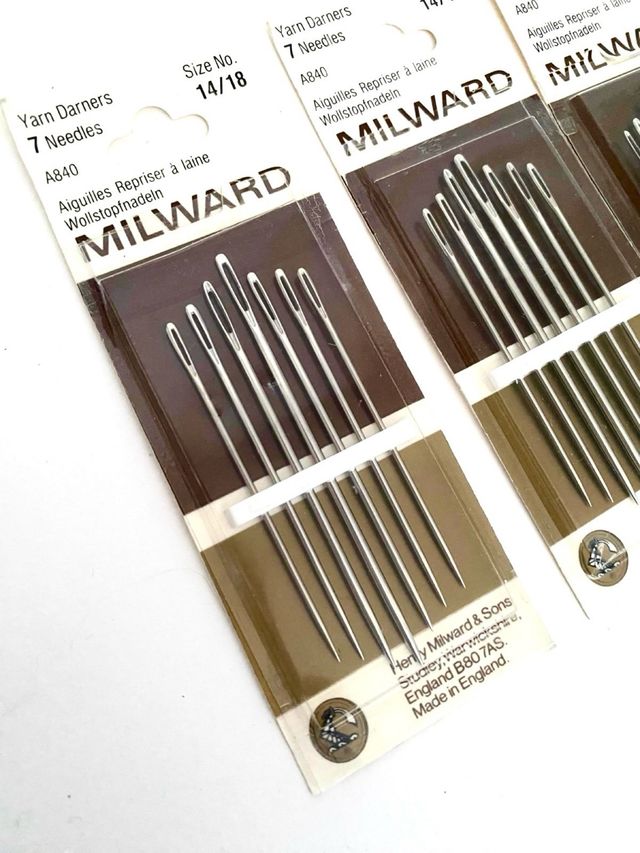Lote agujas de lana MILWARD nuevas