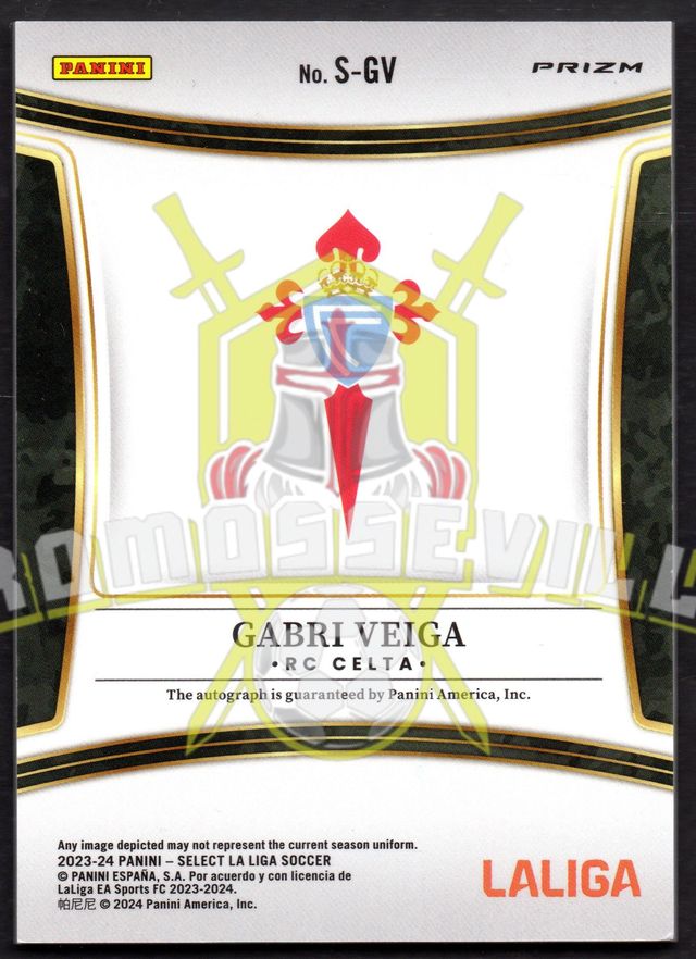 Gabri veiga cromo autografo original RC Celta Vigo