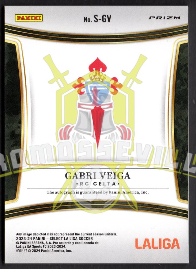 Gabri veiga cromo autografo original RC Celta Vigo