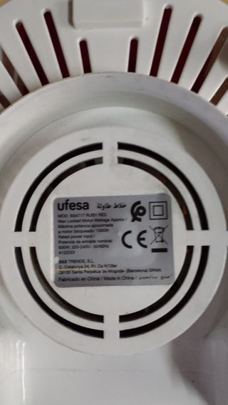 batidora de vaso de cristal ufesa
