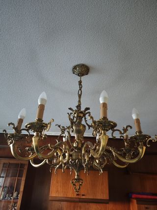 Lámpara de salón de bronce 