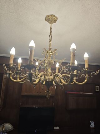 Lámpara de salón de bronce 
