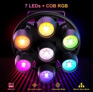 ✅️Cegadora 2 en 1 Led RGB 7x50W