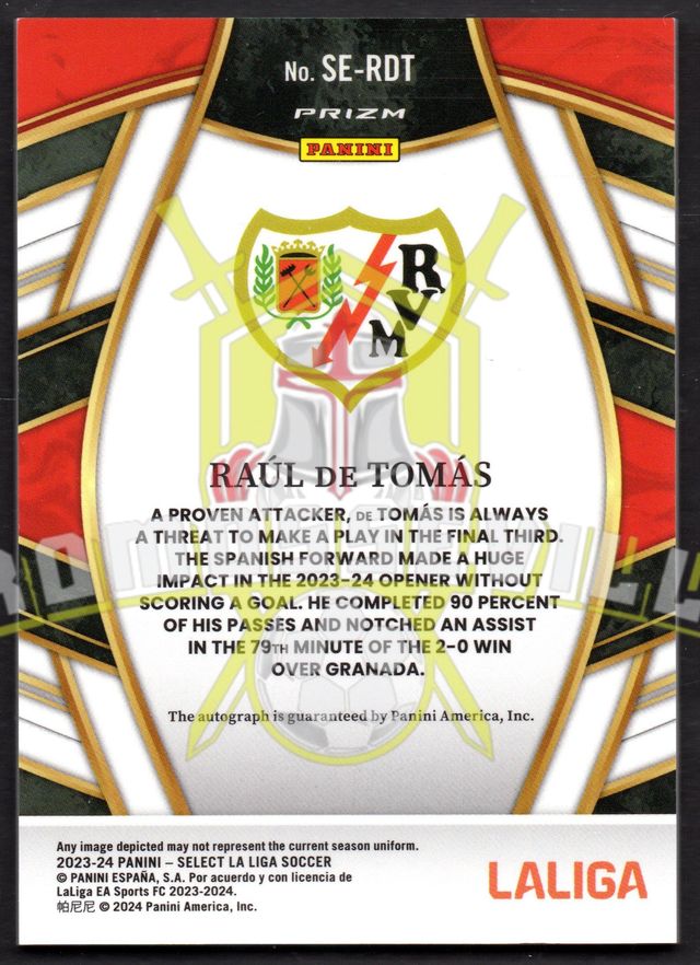 Raul Tomas cromo autografo original Rayo Vallecano