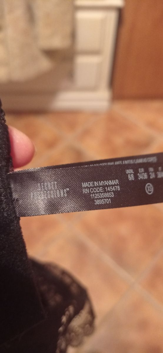 Bustier encaje negro talla XS