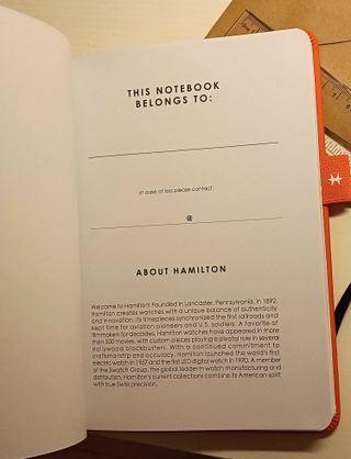 Hamilton watchs agenda diario originale per collez