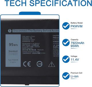 Batteria per computer portatile OPAHUTER PKWVM DELL Precision 7550