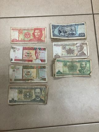 Billetes pesos cubanos CUC