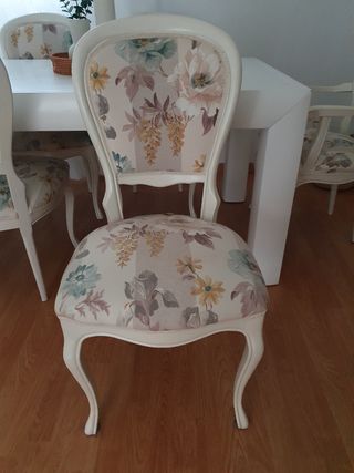 Mesa y sillas madera maciza