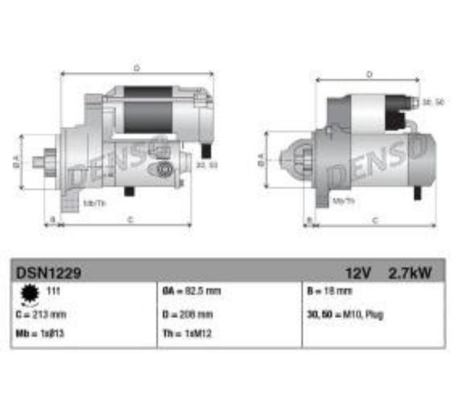 Motor de arranque Land Cruiser Hiace