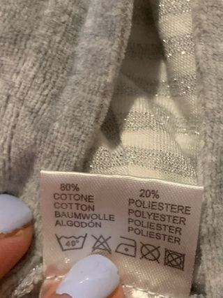 Vestitino bimba Grigio con Cappuccio Ele-Baby 18m