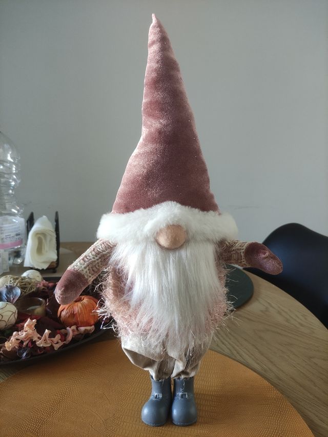 Gnomo Rosa di Natale 40 cm
