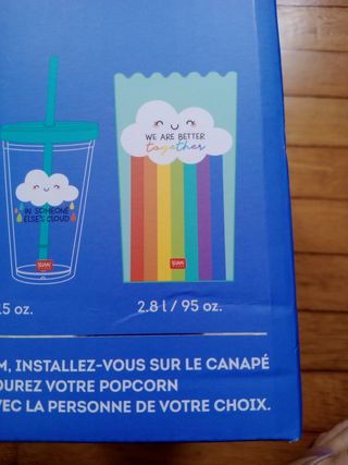 Set 1 Popcorn bucket + 2 tumblers legami