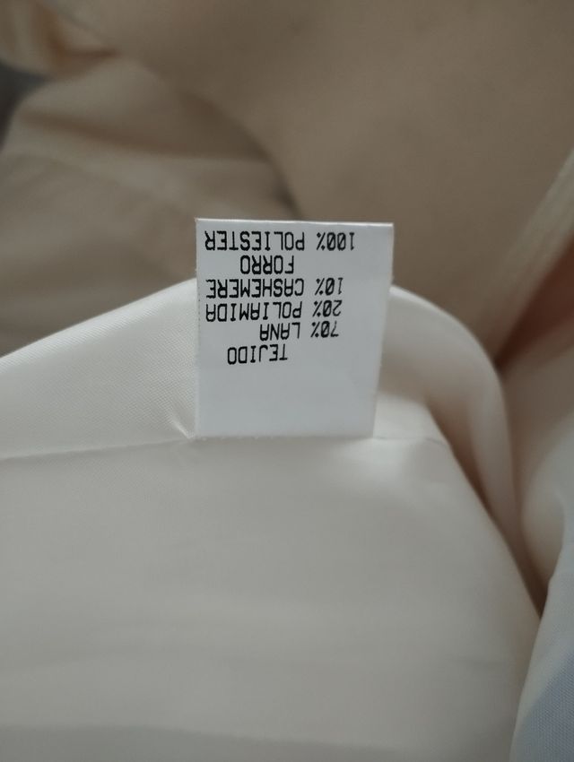 Abrigo cashemere/lana