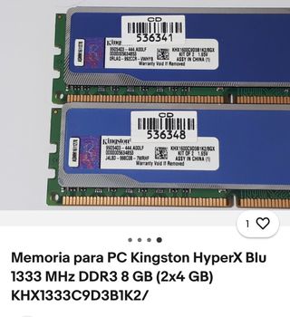DDR memoria Kingston 