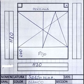 Ventana PVC blanco con persiana