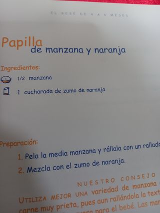 Recetas  bebés y niños alimentación