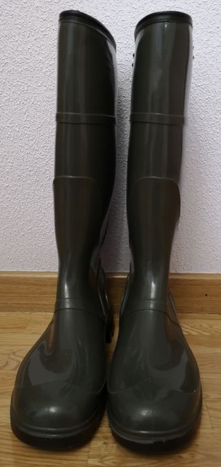 Botas de agua borreguito kaki 'Foca' nuevas