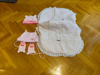 Pack ropa bebé niña 1-18 m, 3 tocas y funda carro