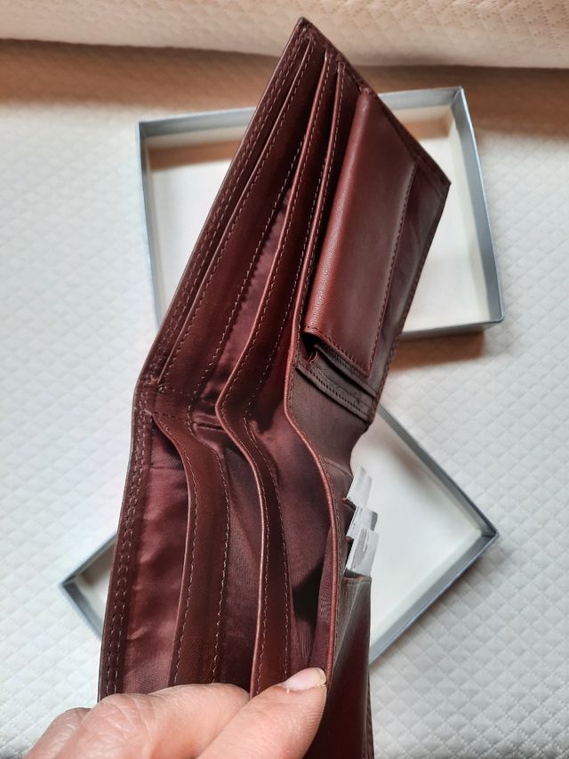 Portafoglio uomo vera pelle marrone