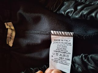 Pantaloni cargo ecopelle neri s