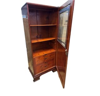 Antiguo Expositor de Caoba Estilo Luis Felipe