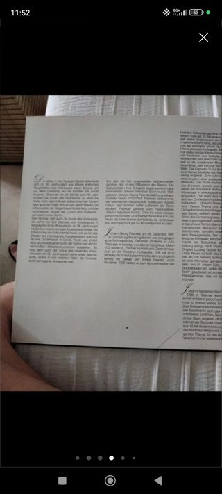 Vinilo violin barroco y clásico