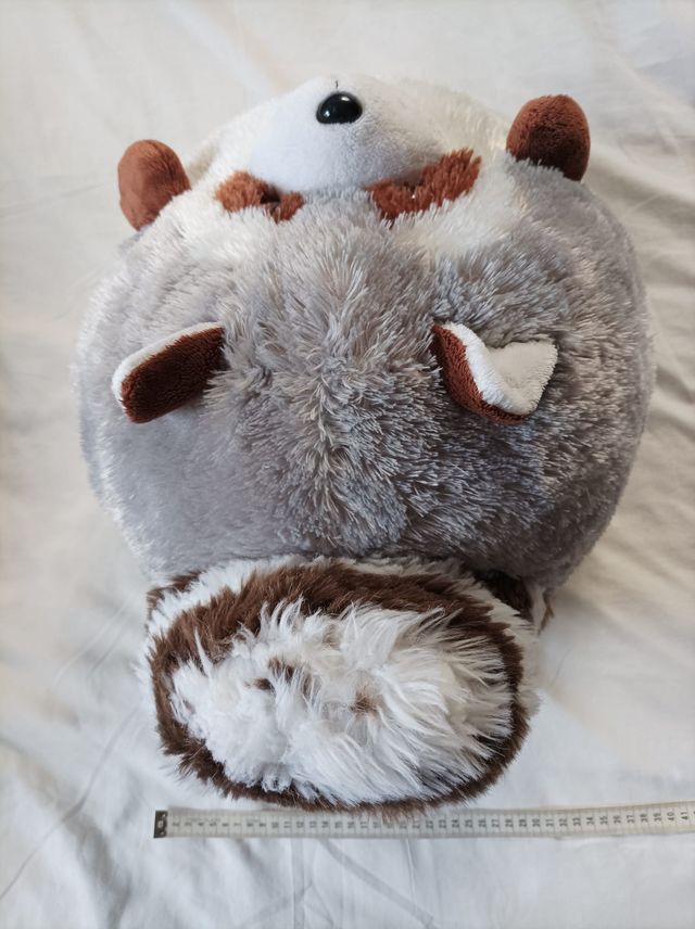 Peluche mapache redondo tamaño mediano-grande