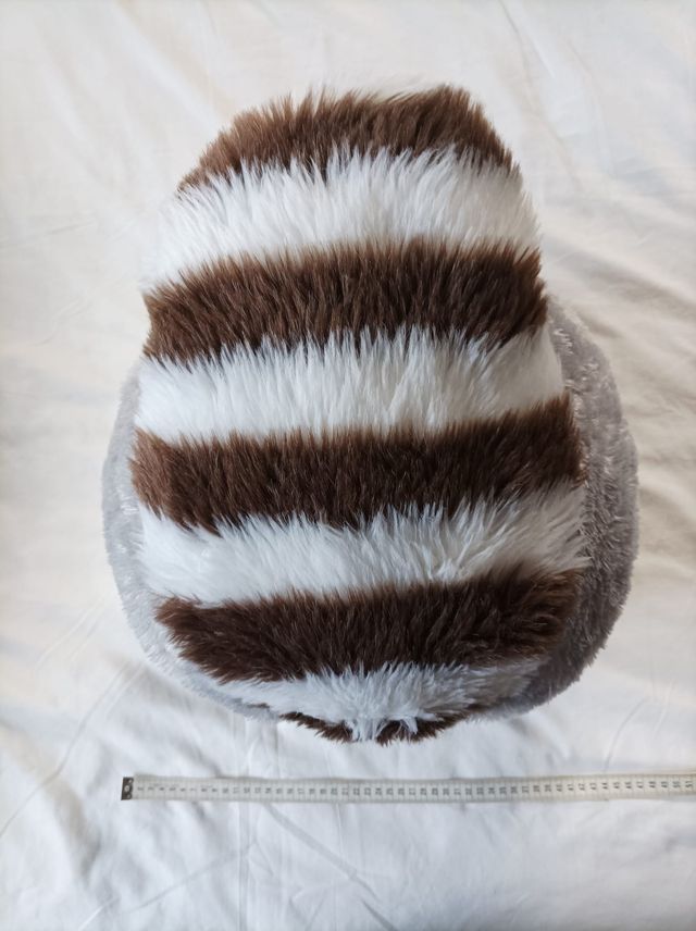 Peluche mapache redondo tamaño mediano-grande