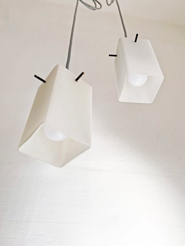 LÁMPARAS DE TECHO OPALINAS, AÑOS 50