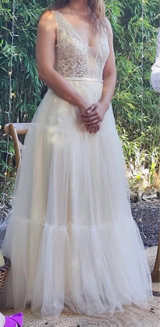 Vestido de novia boho chic  Color marfil Talla S