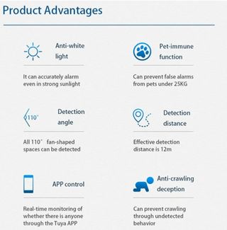 Sensor de movimiento inteligente Tuya o Smart Life