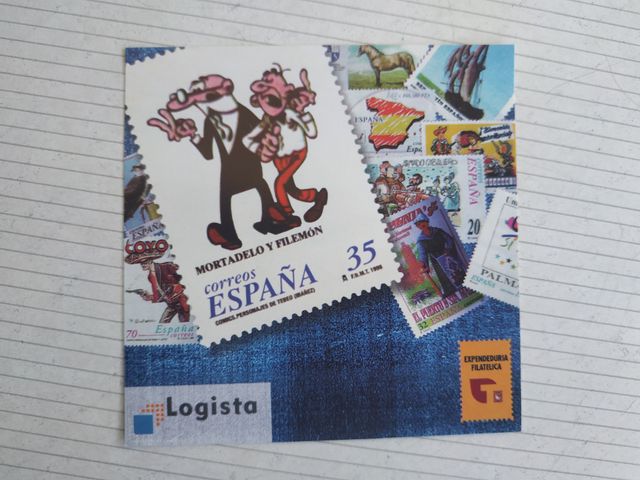 PEGATINA FILATÉLICA LOGISTA CORREOS SELLO