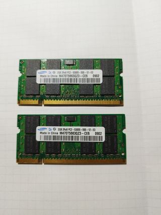 Módulos RAM Samsung para portátil